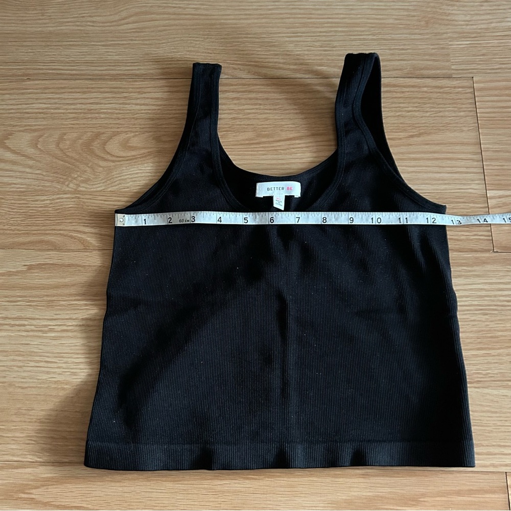Better Be Black Ribbed Cropped Tank ML - Picture 4 of 6